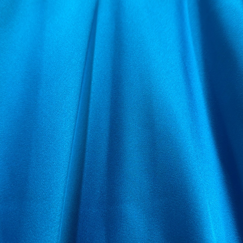 Ramy Brook Tatiana Gown - High-Neck Satin Vibrant Blue